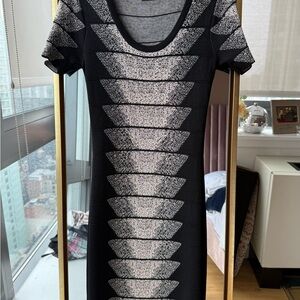 French Connection Black and White Patterned Top